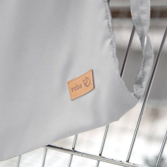 Einkaufswagenschutz 'roba Style' für Babys inkl. Tragerucksack - Hellgrau