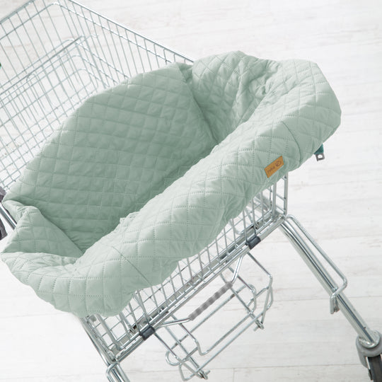 Shopping Cart Protector 'roba Style' for Babies Including Carrying Backpack - Frosty Green