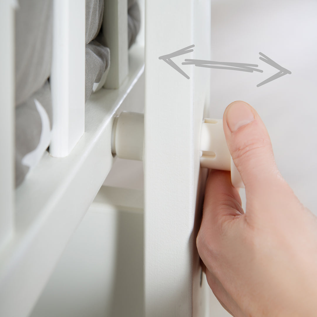 Set de berceau complet 'Little Stars' avec équipement textile en blanc / gris