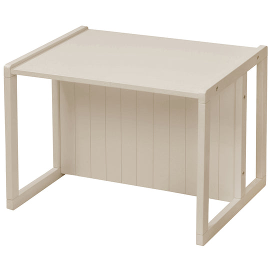 Banco de estilo rústico - Convertible en mesa infantil o banco con dos alturas ajustables - Cashmere