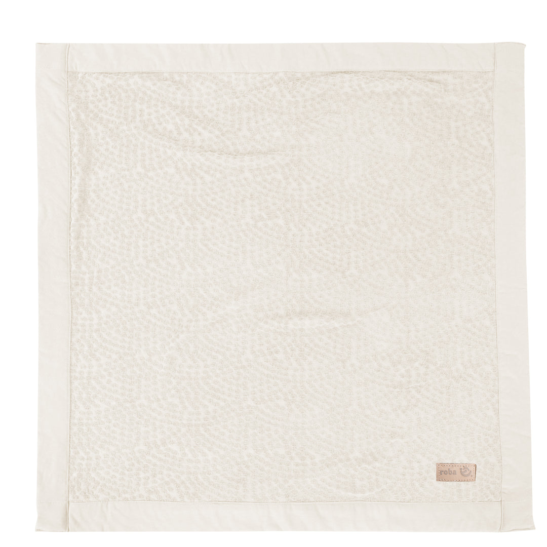 Couverture bébé 80 x 80 cm 'Seashells Oyster' - Certifié GOTS & Oeko-Tex - Blanc