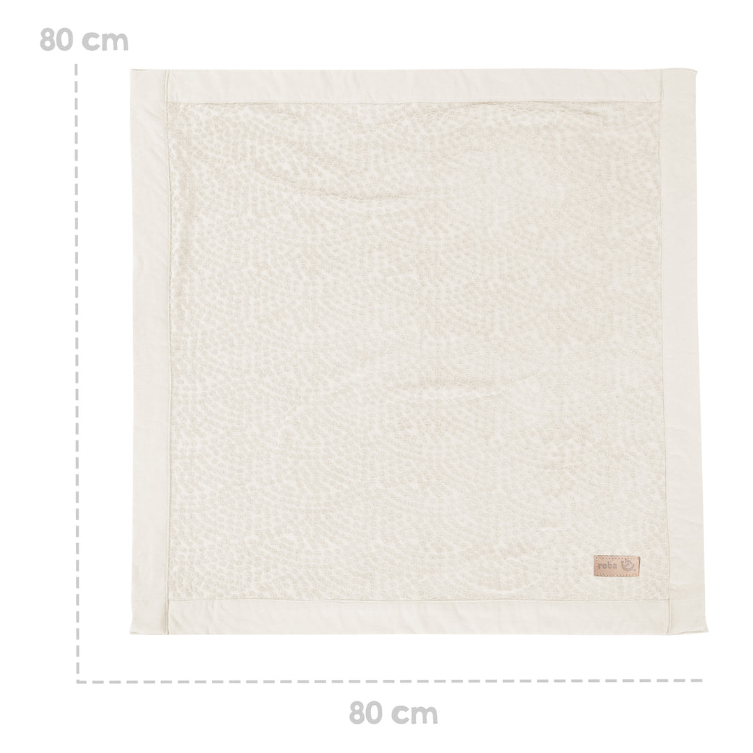 Couverture bébé 80 x 80 cm 'Seashells Oyster' - Certifié GOTS & Oeko-Tex - Blanc