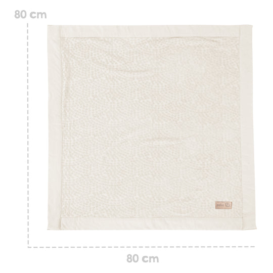 Couverture bébé 80 x 80 cm 'Seashells Oyster' - Certifié GOTS & Oeko-Tex - Blanc