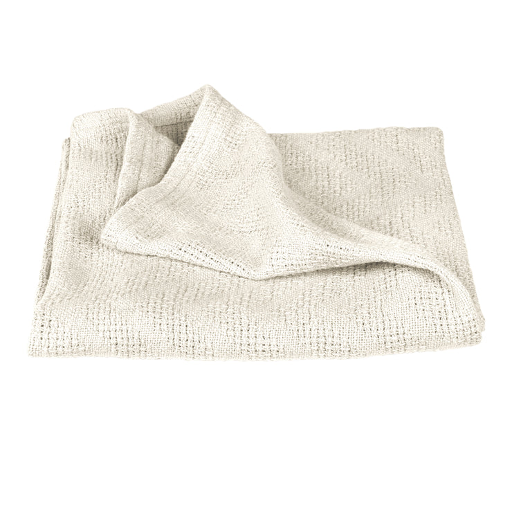 Knit-Look Baby Blanket 'Seashells Oysters' 80 x 80 cm - Oeko Tex & GOTS Certified