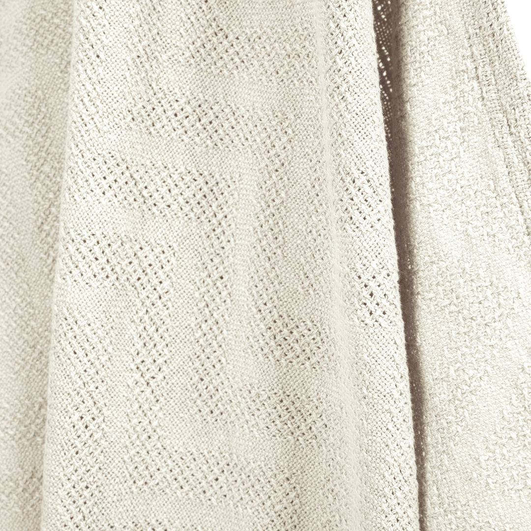 Couverture bébé 'Seashells Oyster' 80 x 80 cm - Certifié Oeko Tex & GOTS - Blanc