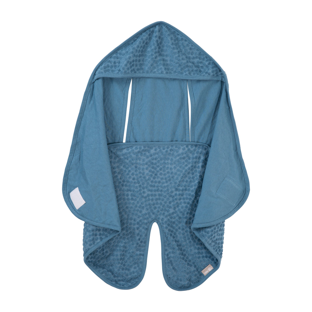 Einschlagdecke 80 x 80 cm 'Seashells Indigo' - GOTS & Oeko Tex zertifiziert - Blau