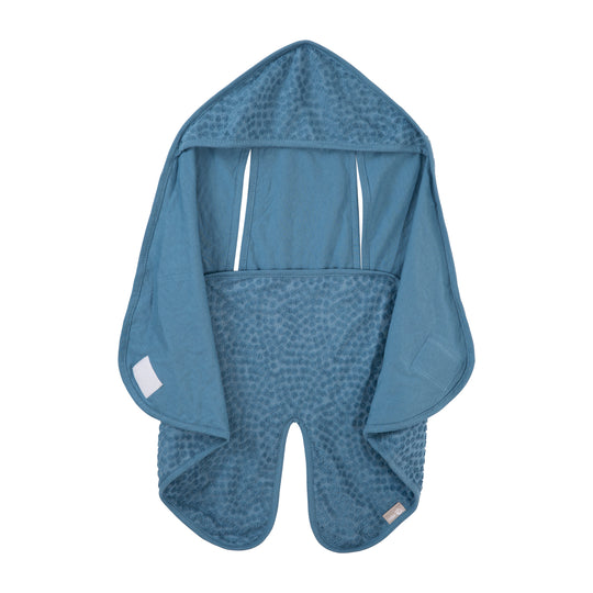 Einschlagdecke 80 x 80 cm 'Seashells Indigo' - GOTS & Oeko Tex zertifiziert - Blau