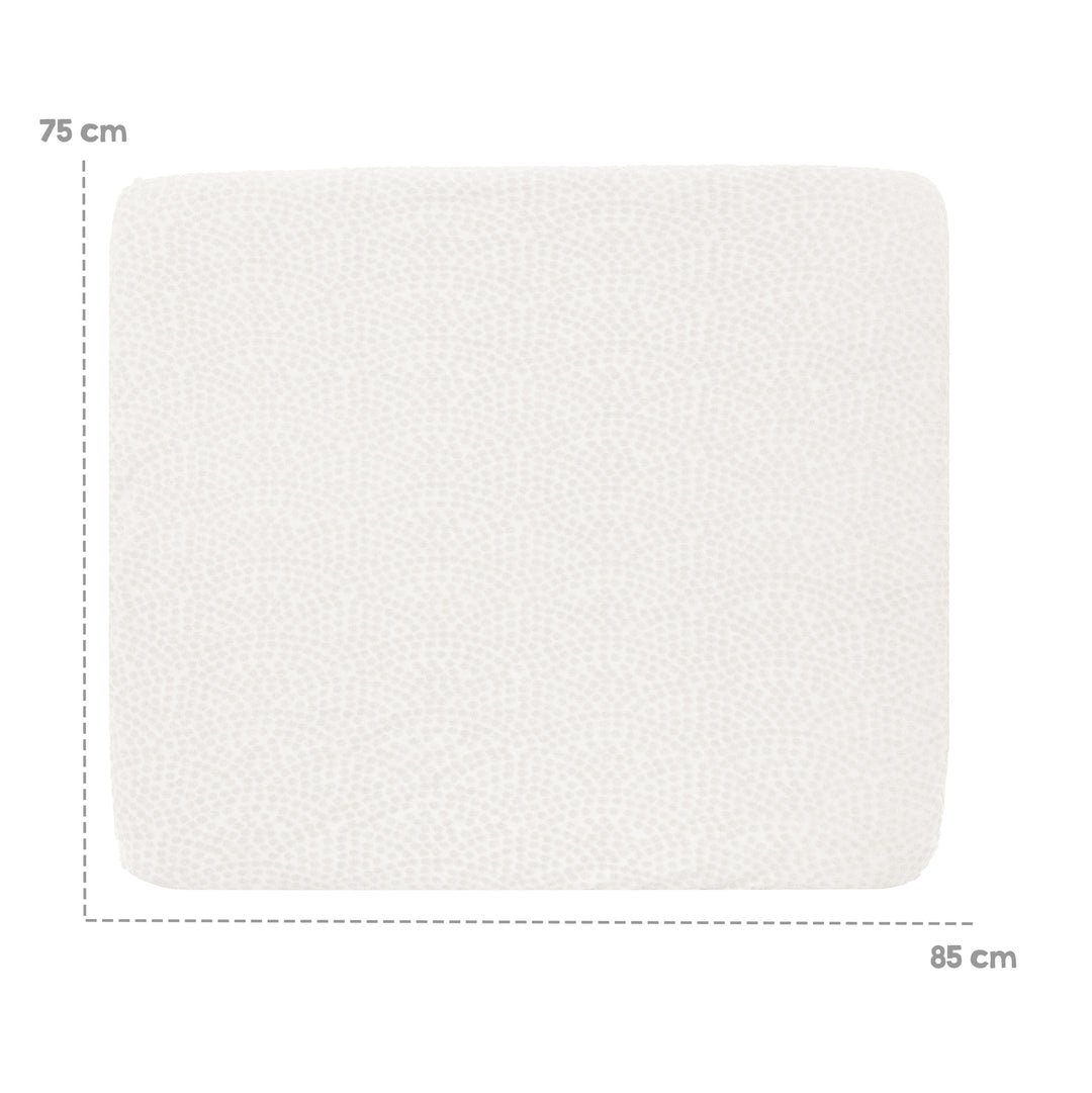 Organic Spannbezug für Wickelauflagen 75x85 cm 'Seashells Oyster' - Weiß