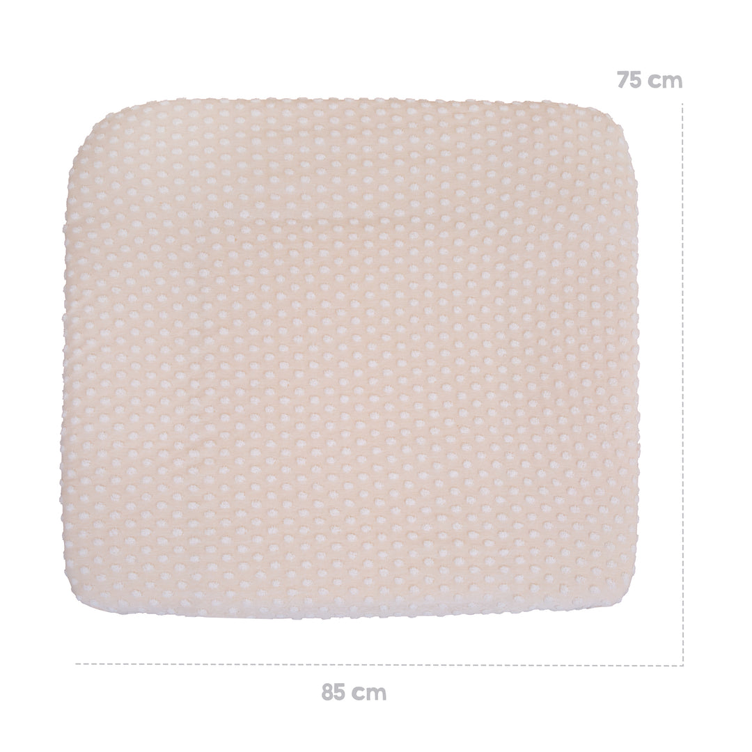 Funda ajustable orgánica para cambiadores 75x85 cm 'Frosty Almond' - Beige