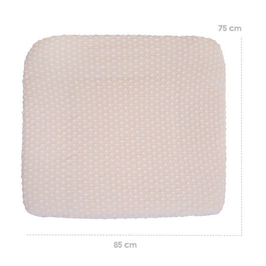 Funda ajustable orgánica para cambiadores 75x85 cm 'Frosty Almond' - Beige