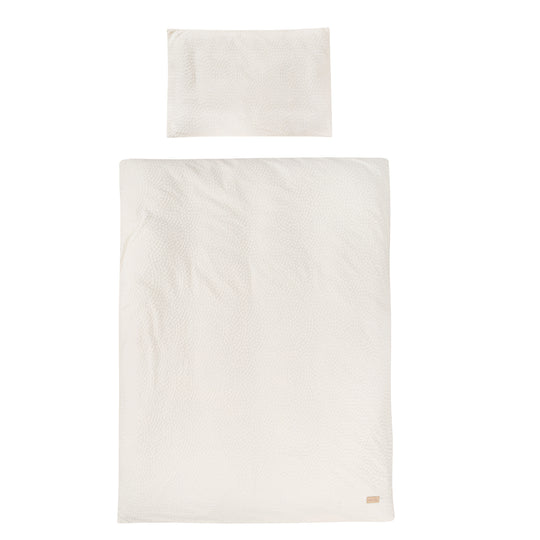 Kinderbettwäsche 100 x 135 cm 'Seashells Oyster' - GOTS & Oeko Tex zertifiziert - Weiß