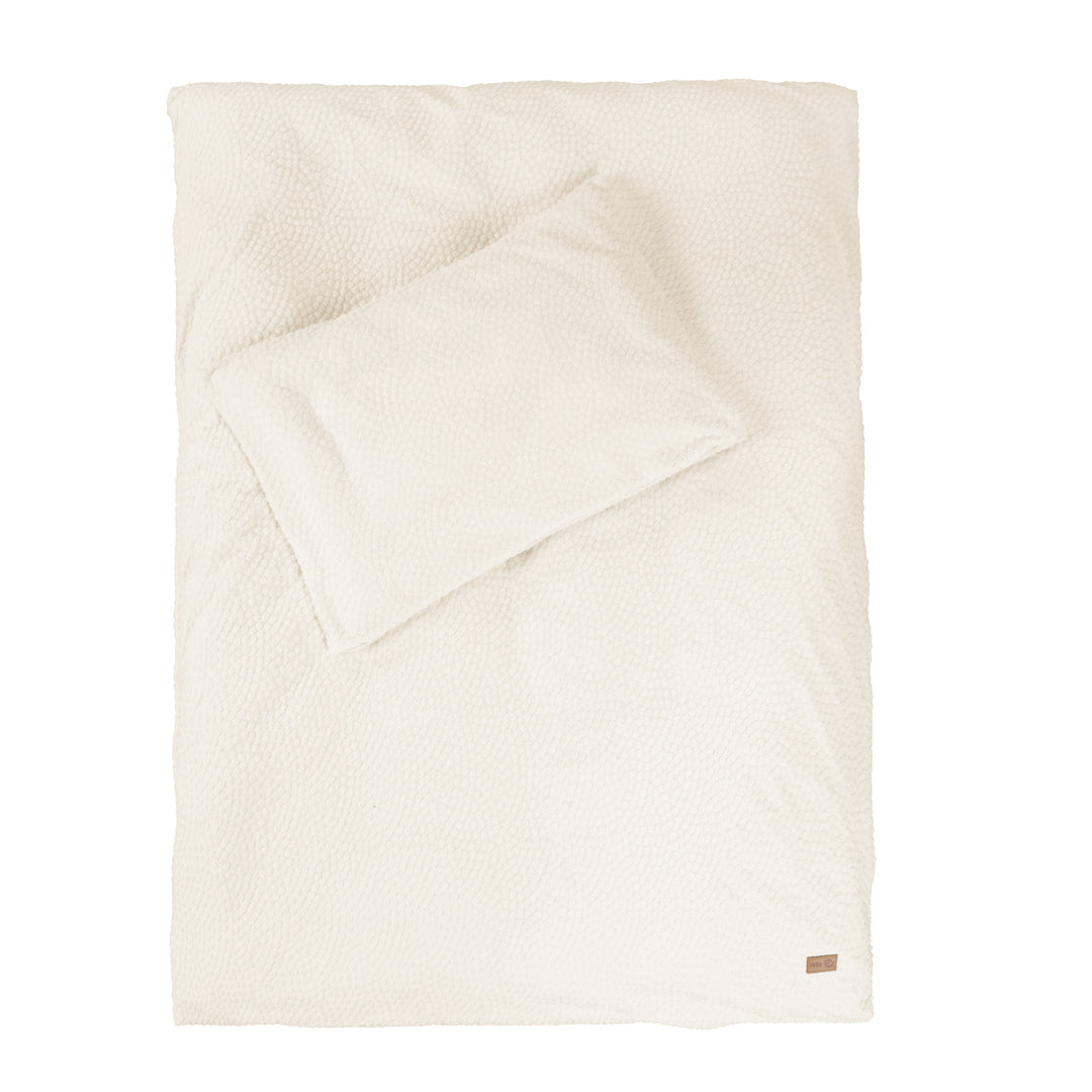 Kinderbettwäsche 100 x 135 cm 'Seashells Oyster' - GOTS & Oeko Tex zertifiziert - Weiß