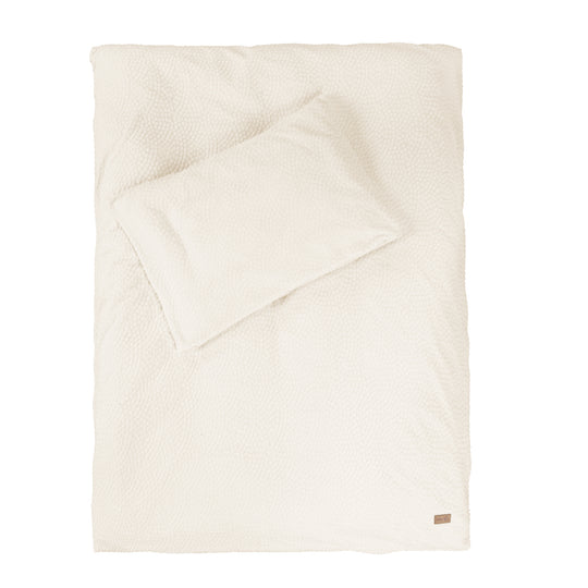 Kinderbettwäsche 100 x 135 cm 'Seashells Oyster' - GOTS & Oeko Tex zertifiziert - Weiß