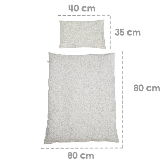 Linge de lit bébé 'miffy®', 2 pièces, en jersey de coton 100 %, 100 x 135 cm, pour le lit d'enfant