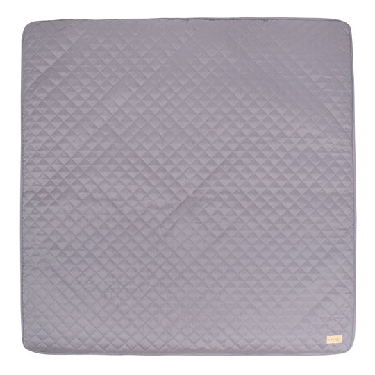 Krabbeldecke 'roba Style' - 100 x 100 cm - Spieldecke gesteppt - Anthrazit