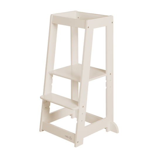 Torre di apprendimento 'Monti Step' secondo il metodo Montessori - Regolabile in altezza - Cashmere