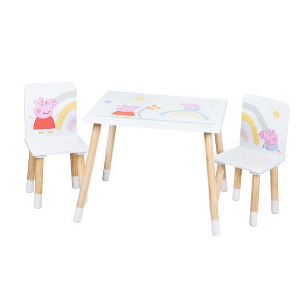 Kindersitzgruppe 'Peppa Pig' - 2 Stühle + 1 Tisch - Motiv der Serie - – roba