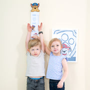 Growth Ruler 'Paw Patrol' - Scale from 70 cm to 150 cm for Children - White / Blue Wood