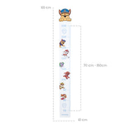 Messlatte Paw Patrol - Skala von 70 cm bis 150 cm für Kinder - Holz weiß / blau