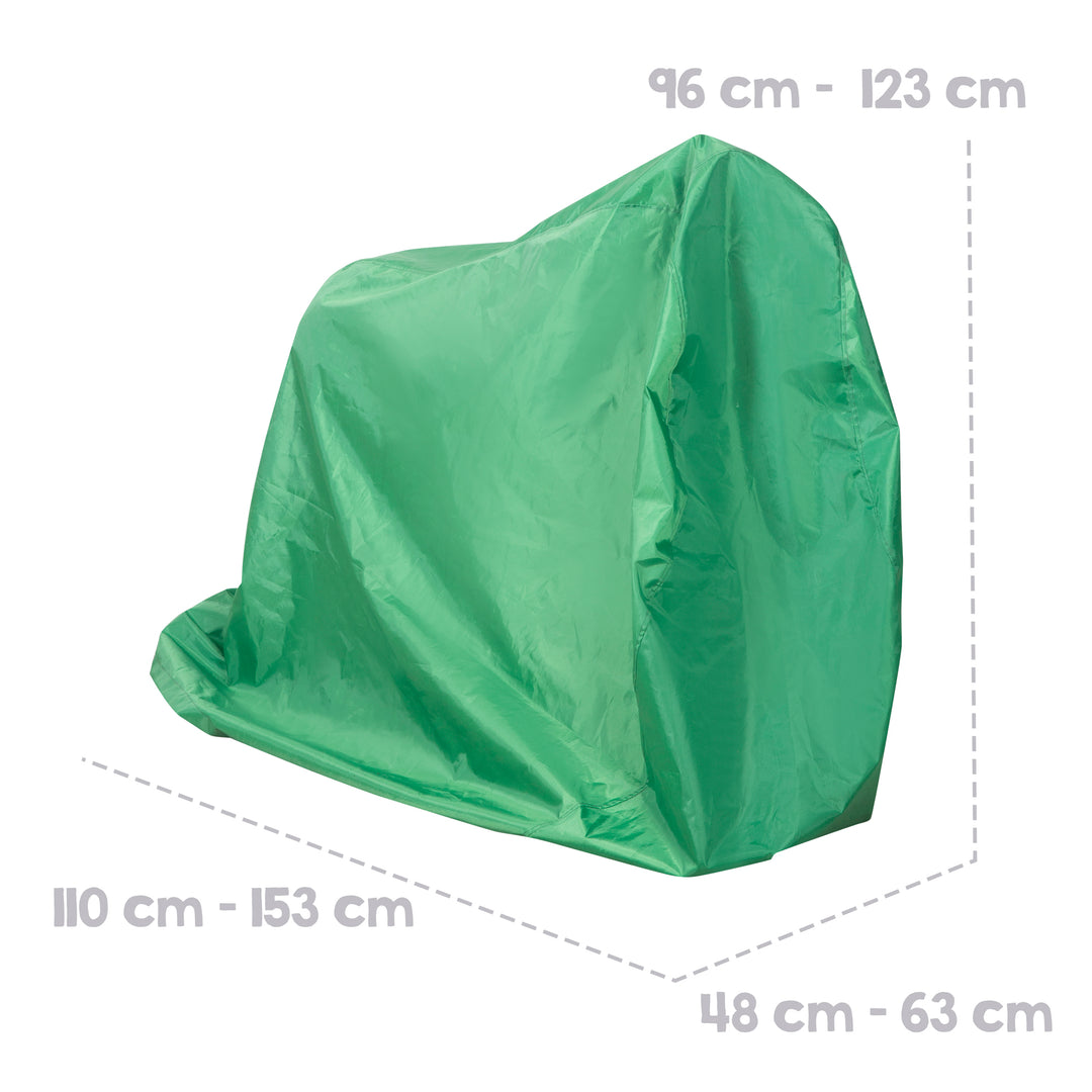 Lona para todos los caballos de salto y de juego incl. ojales metálicos, cuerda y botón de bloqueo - verde