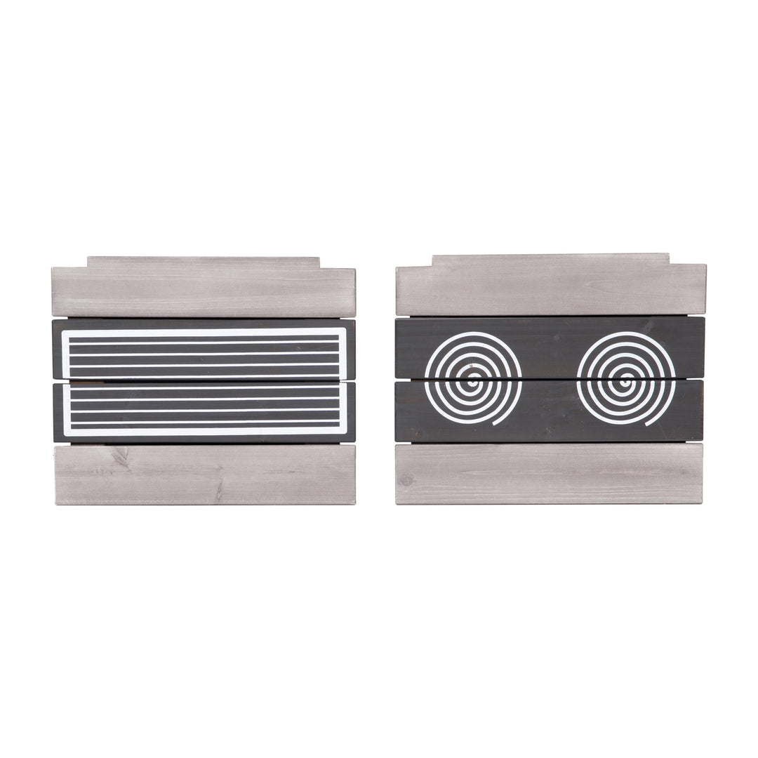 Cocina de barro para exterior en forma de casa - Madera certificada FSC - Gris lacado