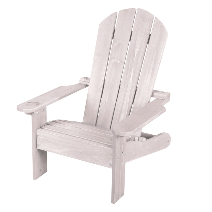 Outdoor Children's Chair 'Deck Chair' - Wooden Lounger - Gray Stained