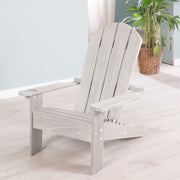 Chaise enfant d'extérieur "Deck Chair" - Chaise longue en bois - Gris lasuré