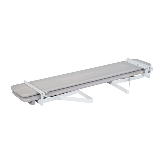 Ensemble de fête d'extérieur avec dossier - 2 bancs + 1 table - Bois lasuré gris