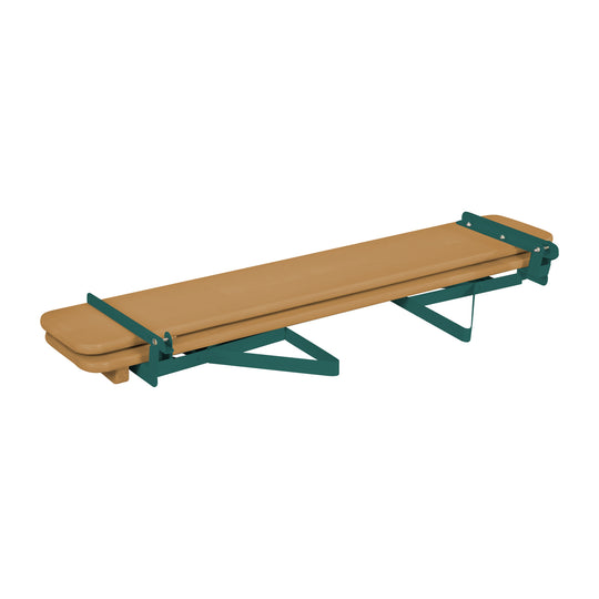 Ensemble de fête d'extérieur avec dossier - 2 bancs + 1 table - Bois teck lasuré