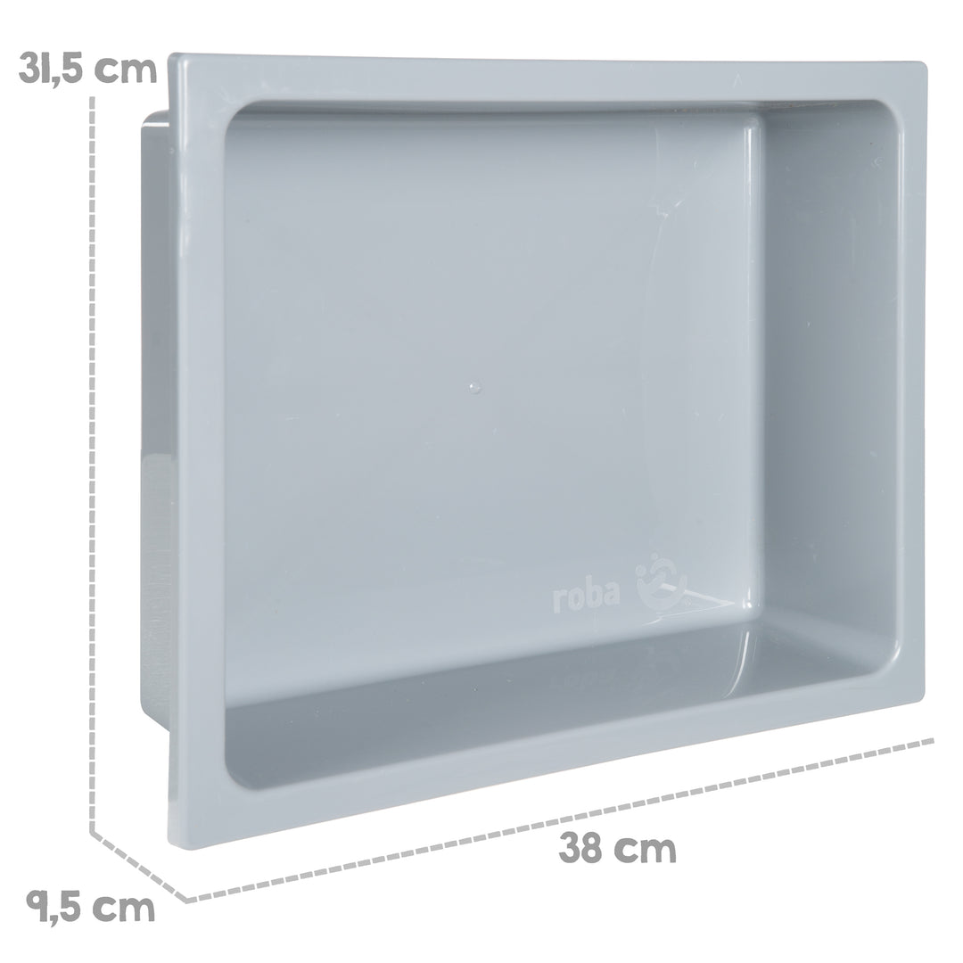 Caja de arena certificada FSC con cocina de barro - Madera maciza gris lacada