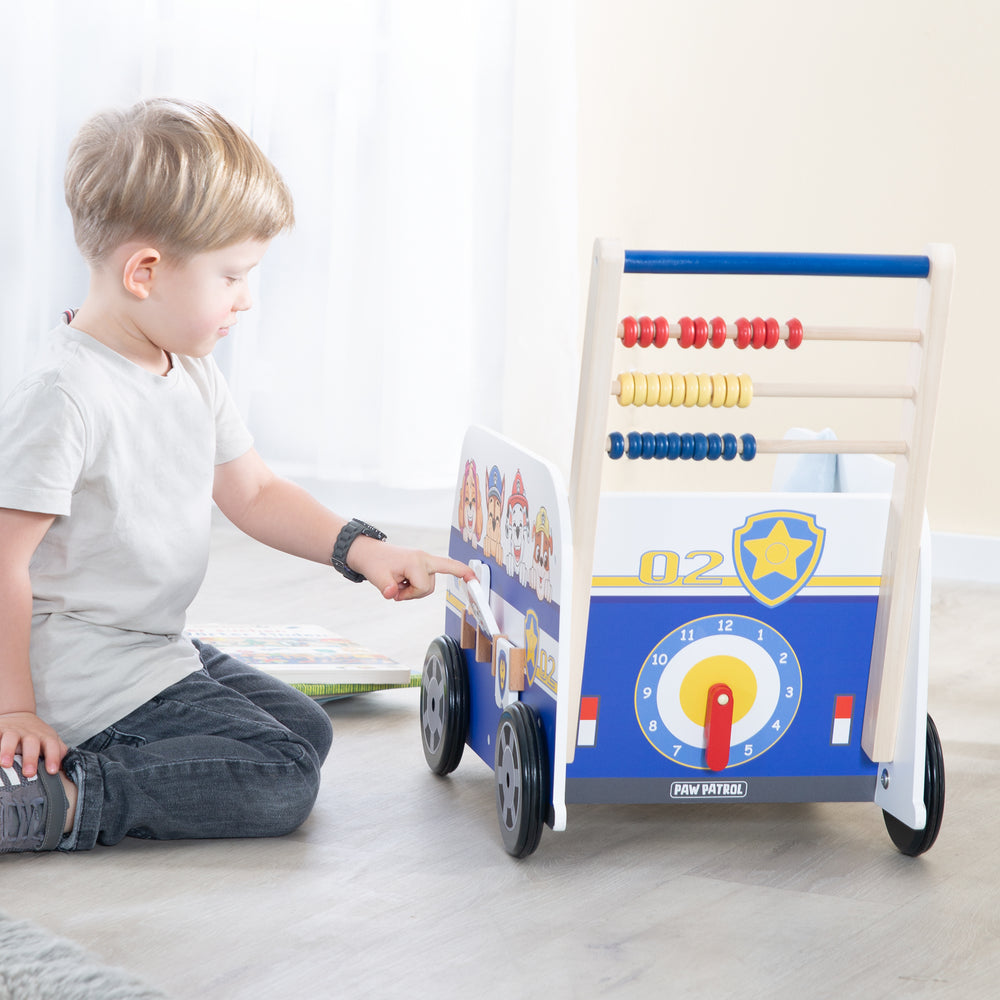 Bus a spinta Bully 'Paw Patrol' - girello per bambini con il motivo del cane della serie