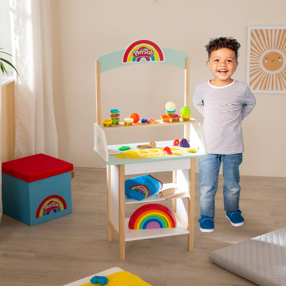 roba x Play-Doh Wooden Ice Cream Stand incl. Modeling Accessories
