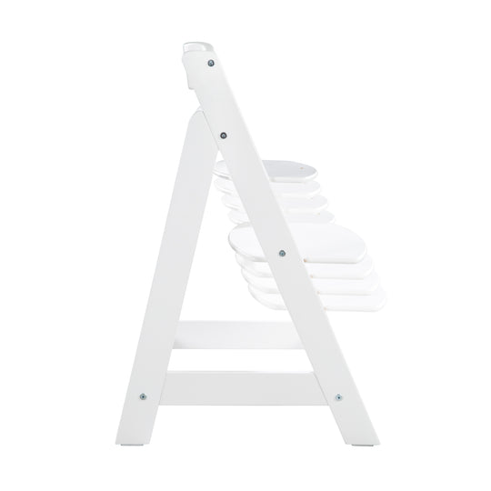 Treppenhochstuhl Set 2in1 mit Aufsatz 'Stone gesteppt' - Weiß