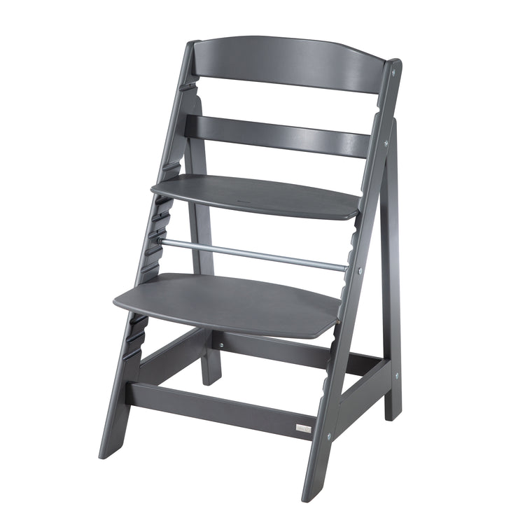Wooden Evolutionary High Chair 'Sit Up Flex', grows-along with the child, anthracite