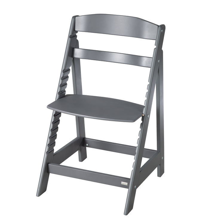 Wooden Evolutionary High Chair 'Sit Up Flex', grows-along with the child, anthracite