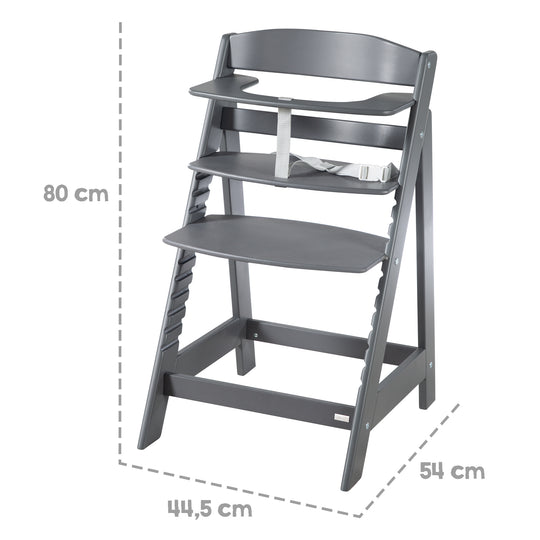 Chaise haute 'Sit Up Flex' - Évolutive jusqu'à la chaise d'adolescent - Bois anthracite