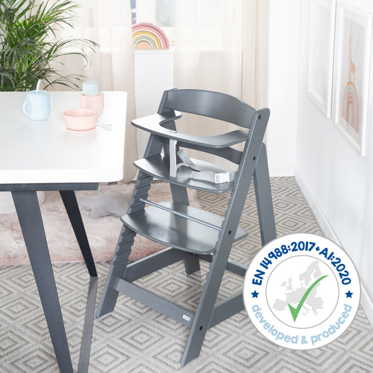 Chaise haute 'Sit Up Flex' - Évolutive jusqu'à la chaise d'adolescent - Bois anthracite