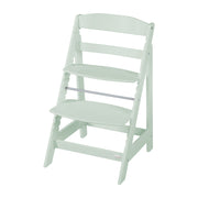 Wooden Evolutionary High Chair 'Sit Up Flex', grows-along with the child, mint