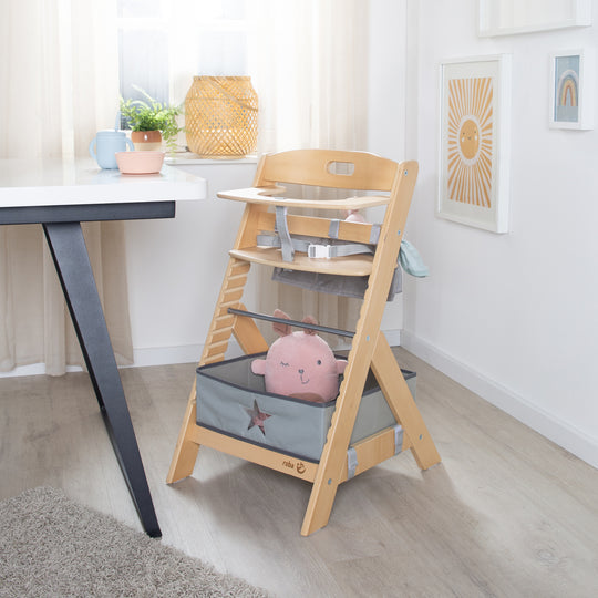 Trona para bebés 'Liv Up' con organizador incluido - Madera con certificación FSC - Natural
