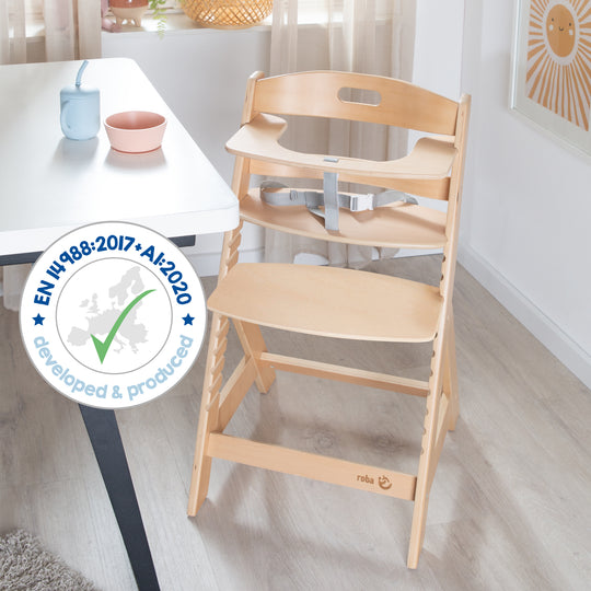 Trona para bebés 'Liv Up' con organizador incluido - Madera con certificación FSC - Natural
