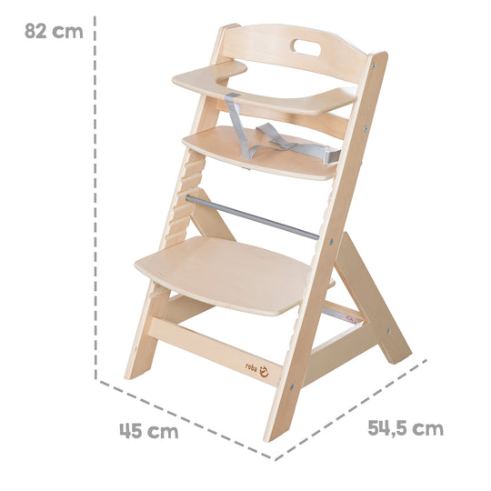 Trona para bebés 'Liv Up' con organizador incluido - Madera con certificación FSC - Natural