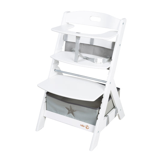 Trona para bebés 'Liv Up' con organizador incluido - Madera con certificación FSC - Blanco