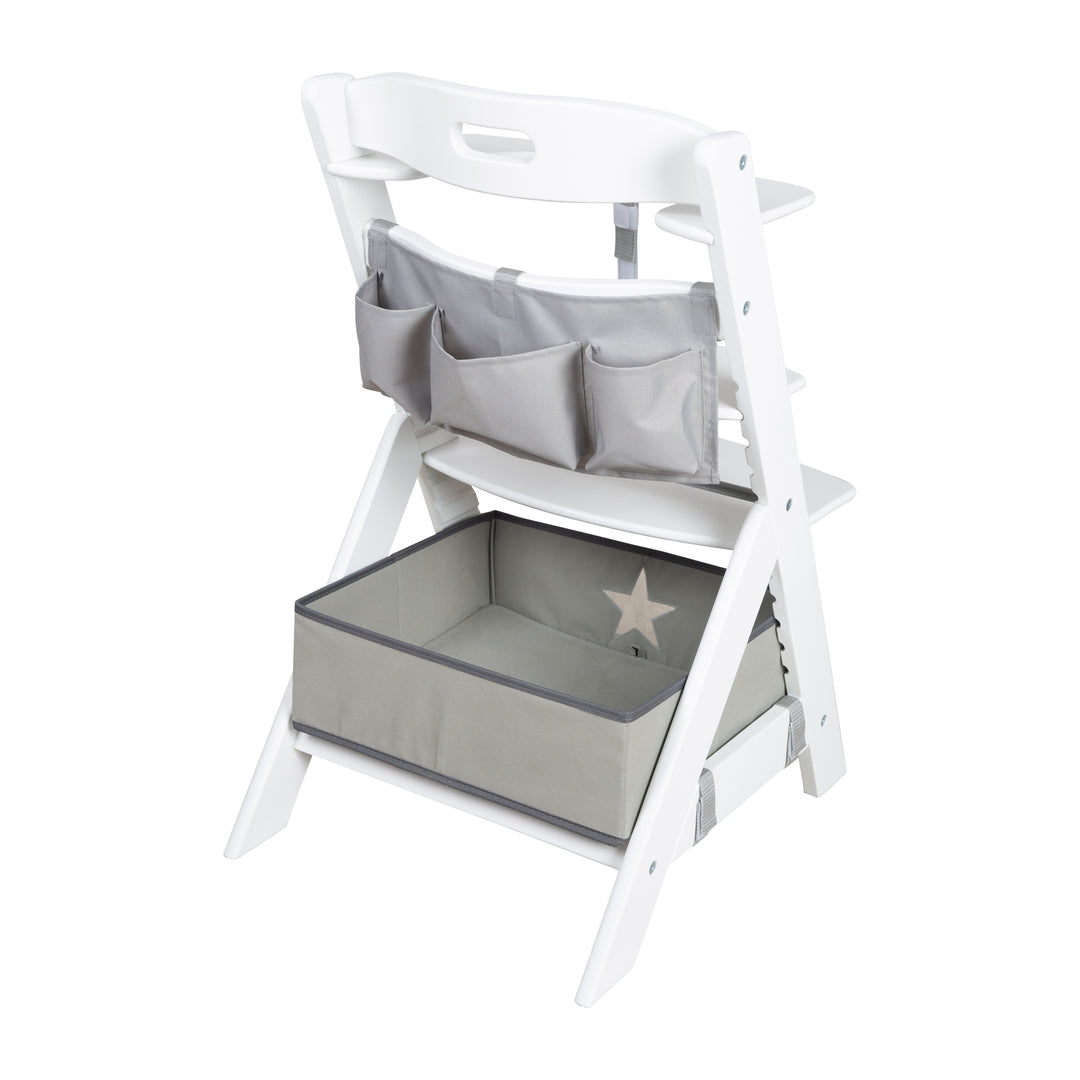 Trona para bebés 'Liv Up' con organizador incluido - Madera con certificación FSC - Blanco