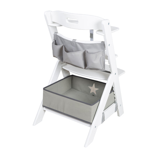 Trona para bebés 'Liv Up' con organizador incluido - Madera con certificación FSC - Blanco