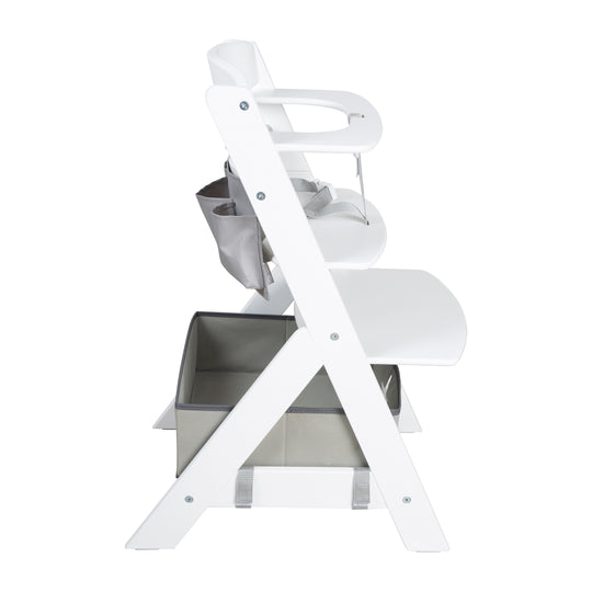 Trona para bebés 'Liv Up' con organizador incluido - Madera con certificación FSC - Blanco