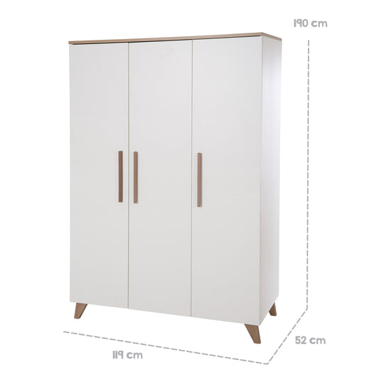 Chambre d'enfant 'Ole' incl. lit bébé/enfant 70x140, armoire & commode à langer