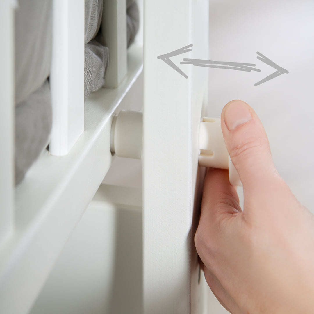 Berceau bébé 'Woodland Buddies' 40 x 90 cm avec accessoires - Bois blanc / Vert pastel