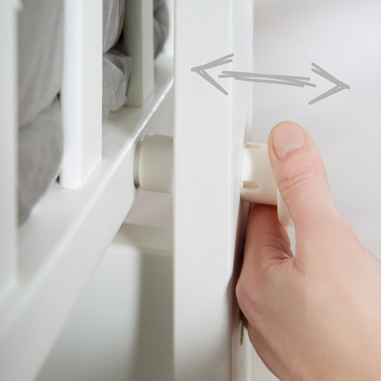 Set berceau complet 'Adam et Eule', 40 x 90 cm, blanc, fonction de verrouillage, incl. accessoires