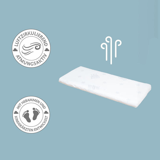 Cuna colecho 'safe asleep®' 3 en 1 con colchón y protector 'Little Stars'