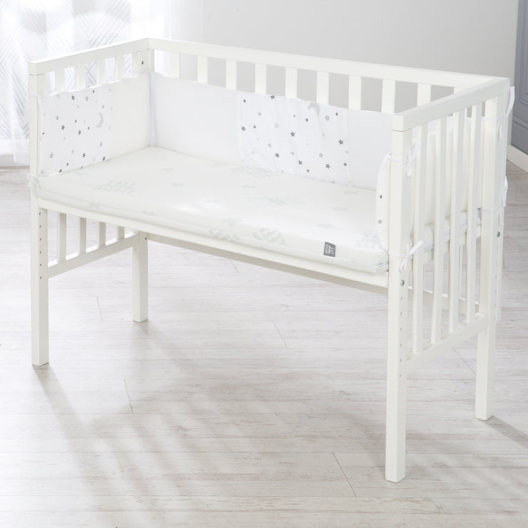 Co-Sleeper 'safe asleep®' 2 in 1, white, incl. ventilated mattress, nest and barrier